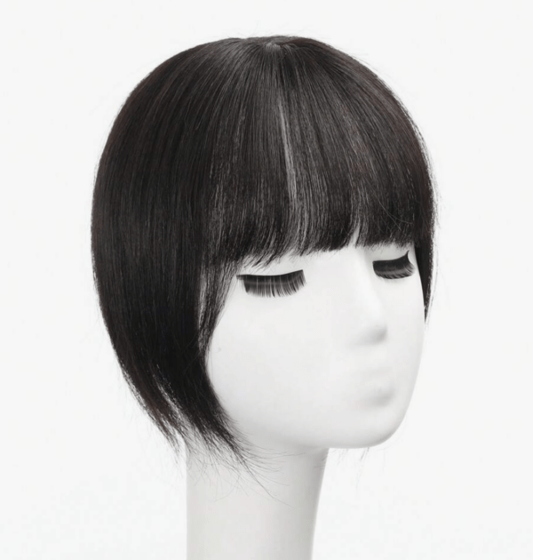 ผมต่อเบสผ้าไหม ทรงธรรมชาติ สีดำ หน้าม้าทรงตรง - Image 3
